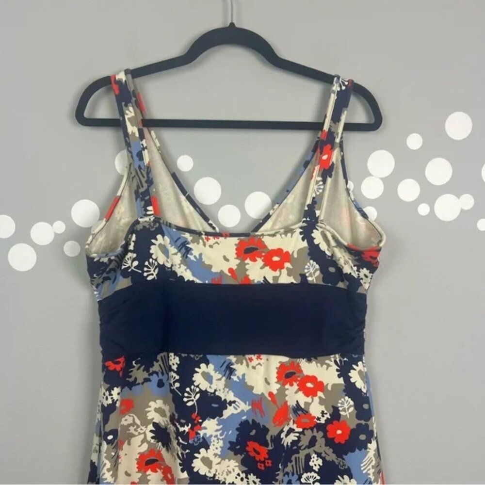 Patagonia Margot Sleeveless Dress Dew Drop Floral Organic Cotton Blue XL - Picture 6 of 6